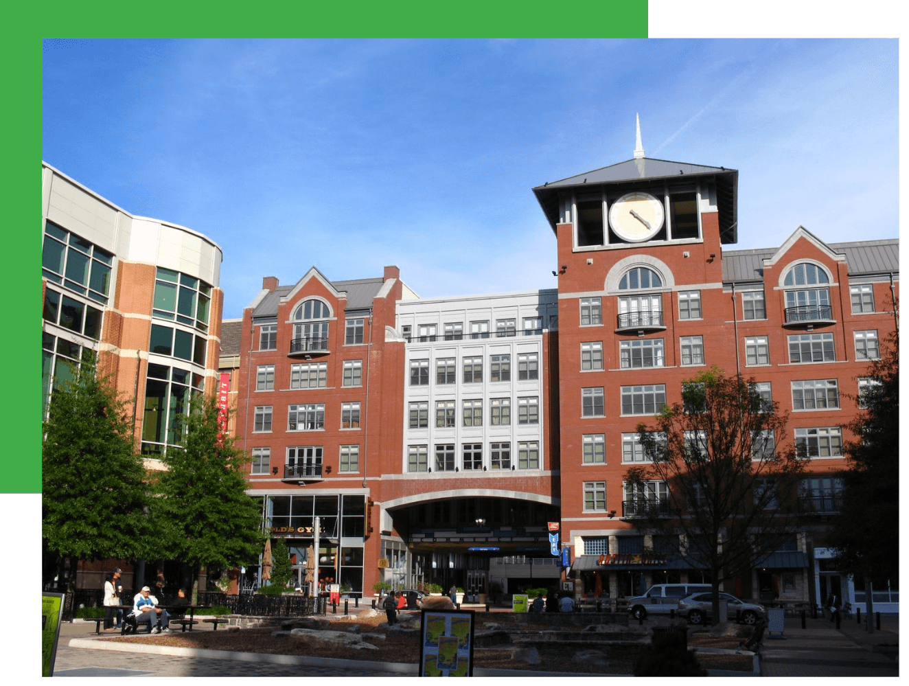 Mixed-use retail town center commercial property