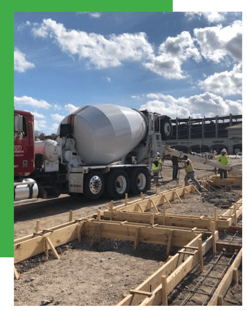 Concrete removal and replacement on a commercial site